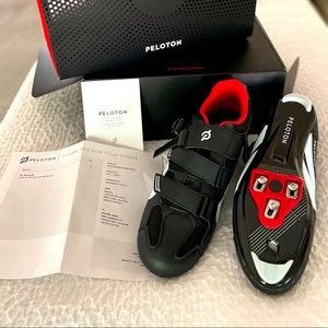 Never worn Peloton shoes (men’s size 11 US, women’s size 13 US)
